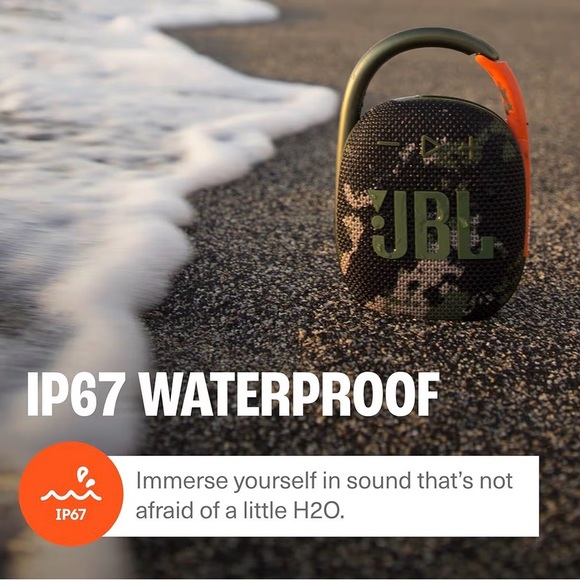 JBL Clip 4 Speaker - Green and Black Camouflage - Picture 2 of 3